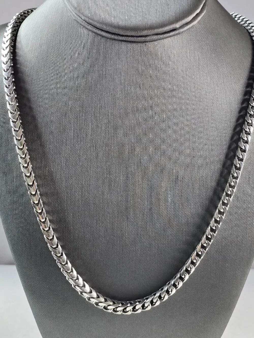Mens Heavy Sterling Silver Chain Necklace 117.3g E5546